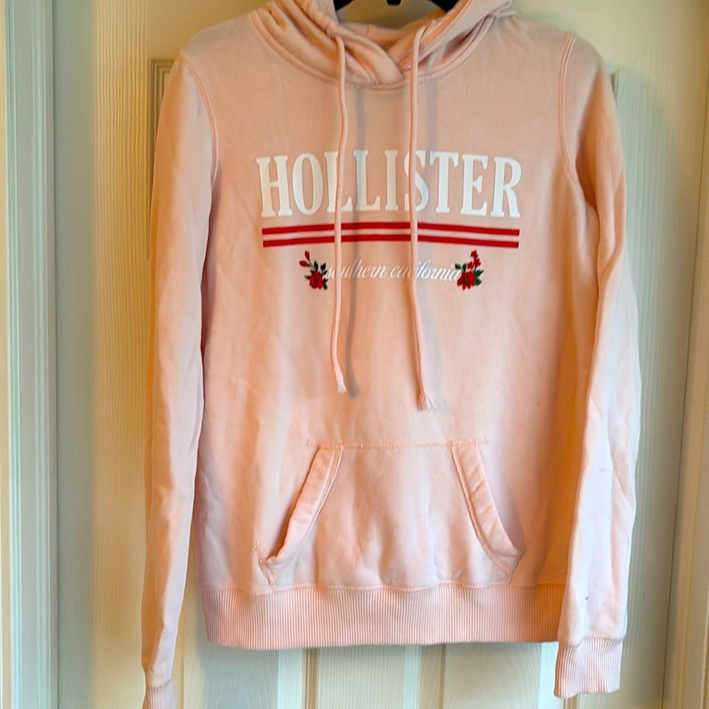 Hollister light pink men’s hoodie